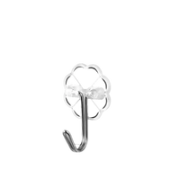Clear adhesive wall hook.