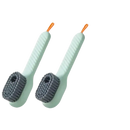 Green cleaning brushes.