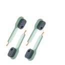 Green cleaning brushes.
