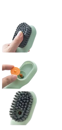 Cleaning brush with liquid dispenser.