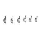 Transparent six-hook rack.