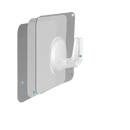 Transparent adhesive wall hook.
