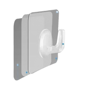 Transparent adhesive wall hook.