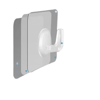 Transparent adhesive wall hook.