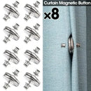 4/8 pairs of detachable curtain magnetic buttons fixed clips to prevent light adjustment