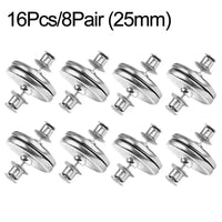 4/8 pairs of detachable curtain magnetic buttons fixed clips to prevent light adjustment - 8 Pairs(25mm)