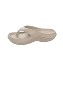 Beige platform flip-flop.