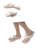 Platform toe-ring sandals.