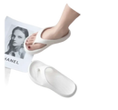 White platform flip-flops.