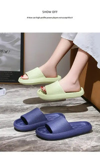 4cm Summer Non-slip Soft Cloud Slippers Women Comfy Eva Thick Platform Slides Woman Couple Bathroom Home Flip Flops