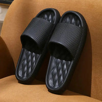 4cm Thick Platform Pillow Slippers Women 2024 Summer Eva Soft Sole Indoor Slides Woman Flat Non Slip Bathrooom Home
