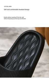 4cm Thick Platform Pillow Slippers Women 2024 Summer Eva Soft Sole Indoor Slides Woman Flat Non Slip Bathrooom Home
