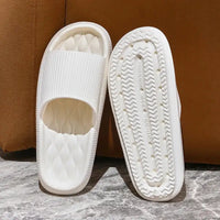 4cm Thick Platform Pillow Slippers Women 2024 Summer Eva Soft Sole Indoor Slides Woman Flat Non Slip Bathrooom Home