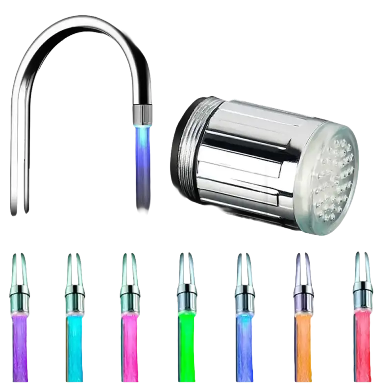 Magical 7-Color Change LED Faucet Head for Your Sink