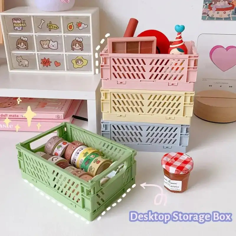 Colorfold Desktop Storage Baskets Case Your Messy Life Away
