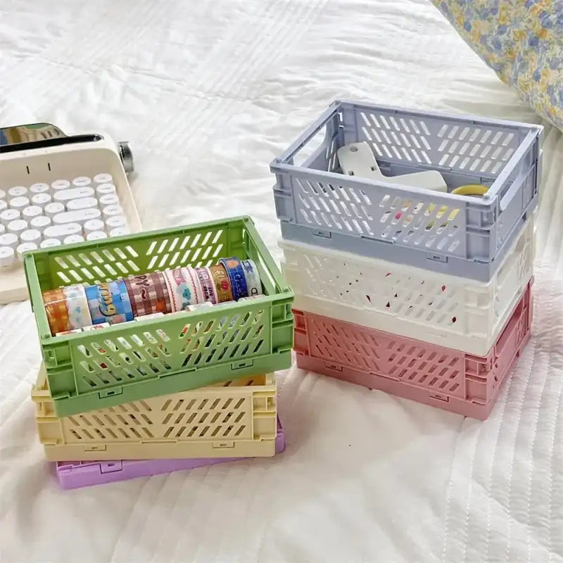 Colorfold Desktop Storage Baskets Case Your Messy Life Away