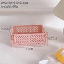 6 Color Organizing Storage Baskets Case Folding Student Desktop Basket Tape Stationery Plastic Foldable Container