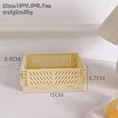 6 Color Organizing Storage Baskets Case Folding Student Desktop Basket Tape Stationery Plastic Foldable Container