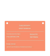 Slipper size and product information.