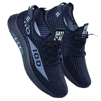Pair of black athletic shoes.