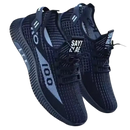 Pair of black athletic shoes.