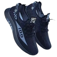 Pair of black athletic shoes.