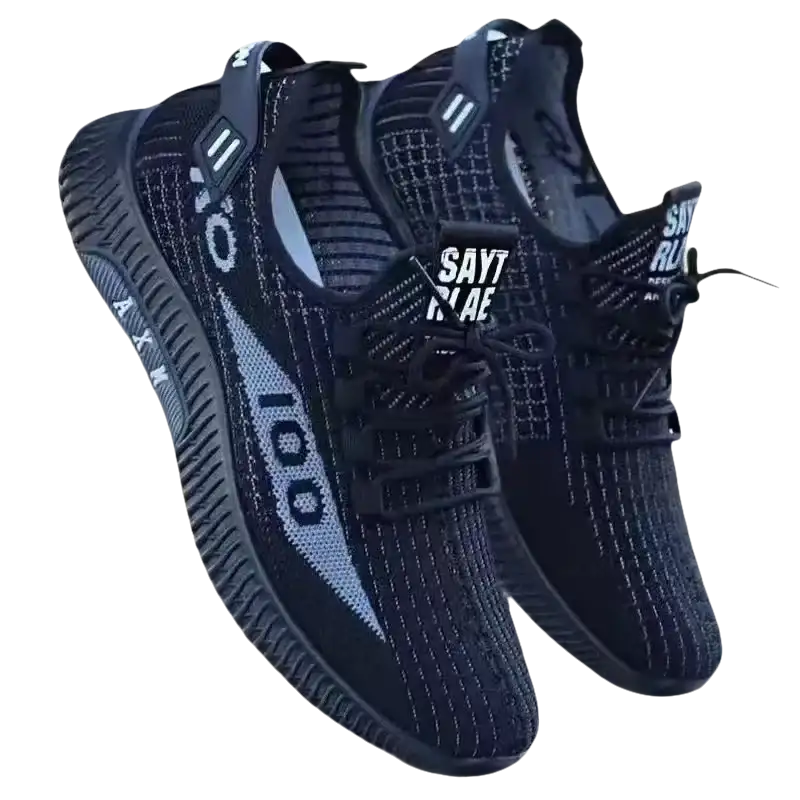 Comfy Black and Blue Air Mesh Sneakers