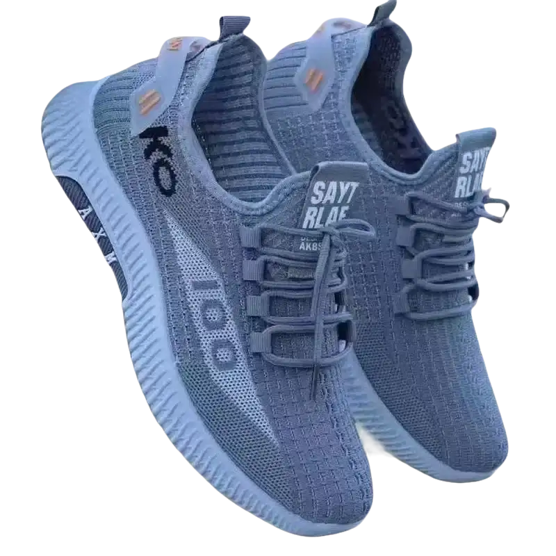 Comfy Black and Blue Air Mesh Sneakers