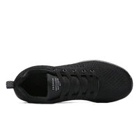 Black athletic shoe.