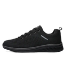 Black athletic shoe.