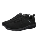 Black lace-up athletic shoes.