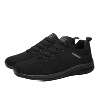 Black lace-up athletic shoes.