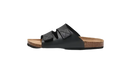Black double-strap sandal.