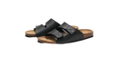 Black, two-strap sandals.