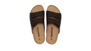 Pair of brown, double-strap sandals.