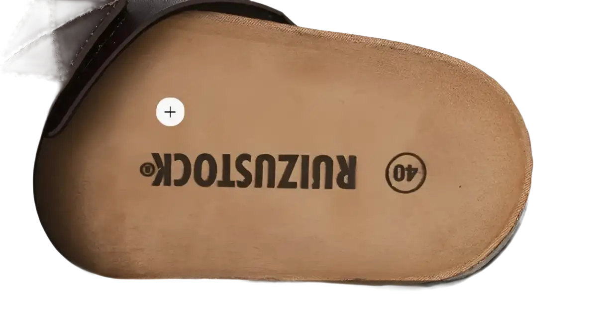 Brown sandal insole.