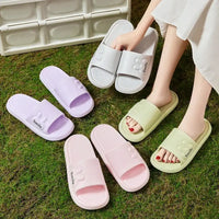 Men’s Flat Bottom Slip-On Summer Shoes Indoor Home Anti-Slip Thick EVA Couples Sandals Comfortable Sensation Slippers
