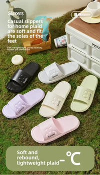 Men’s Flat Bottom Slip-On Summer Shoes Indoor Home Anti-Slip Thick EVA Couples Sandals Comfortable Sensation Slippers
