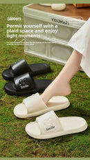 Men’s Flat Bottom Slip-On Summer Shoes Indoor Home Anti-Slip Thick EVA Couples Sandals Comfortable Sensation Slippers