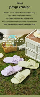 Men’s Flat Bottom Slip-On Summer Shoes Indoor Home Anti-Slip Thick EVA Couples Sandals Comfortable Sensation Slippers
