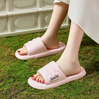 Men’s Flat Bottom Slip-On Summer Shoes Indoor Home Anti-Slip Thick EVA Couples Sandals Comfortable Sensation Slippers