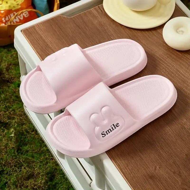 Men’s Flat Bottom Slip-On Summer Shoes Indoor Home Anti-Slip Thick EVA Couples Sandals Comfortable Sensation Slippers