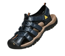Blue leather fisherman sandal.