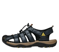 Blue leather fisherman sandal.