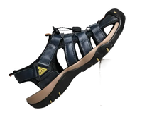 Blue leather fisherman sandal.