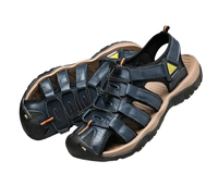 Blue leather men’s sandals.