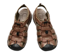 Brown leather fisherman sandals.