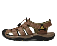 Brown leather fisherman sandal.