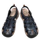 Men’s blue leather fisherman sandals.