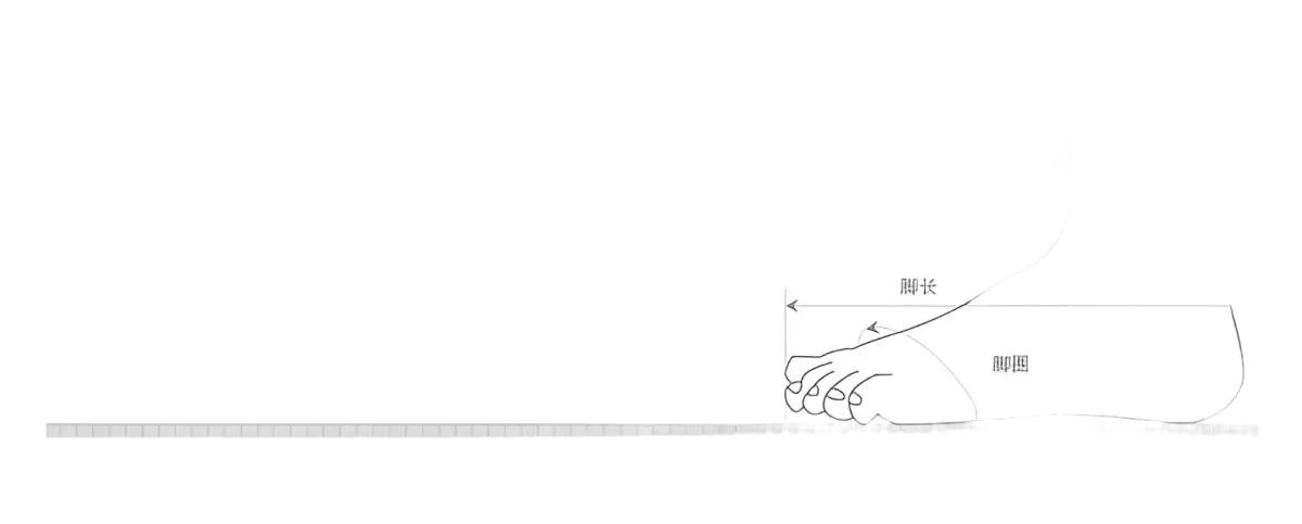 Foot measurement guide.